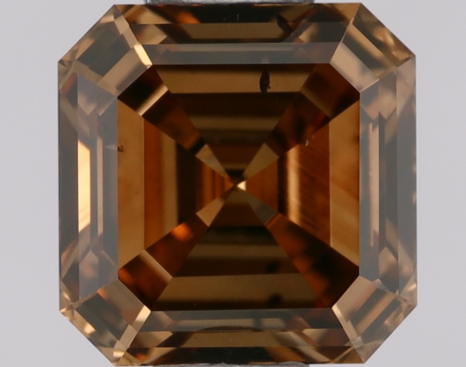 sqemerald 0.5 Carat FANCY DEEP BROWNISH ORANGE